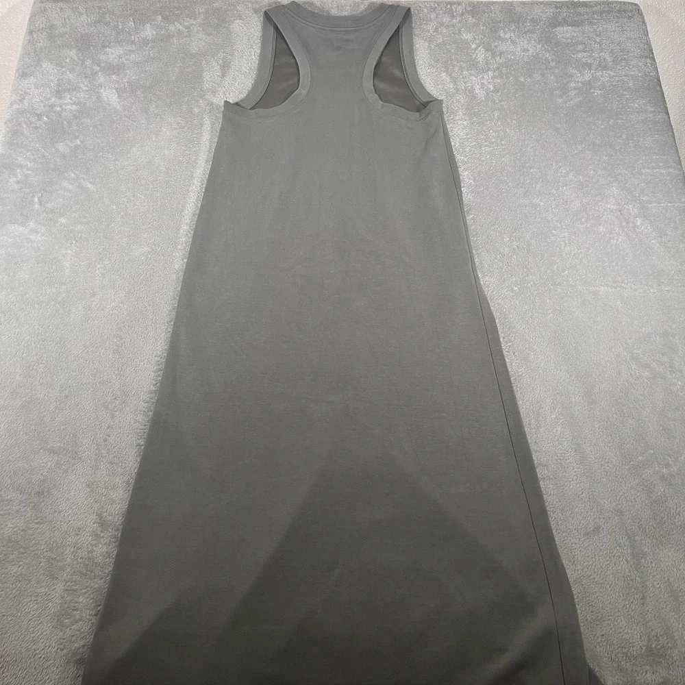 Lululemon Ease of It All Dress Womens EU 8 Gray Sage V-Neck Maxi Casual